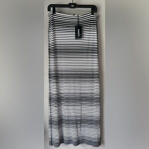 NWT Worth NY Navy White Houndstooth Stripe Long Women’s Skirt Sz M $298